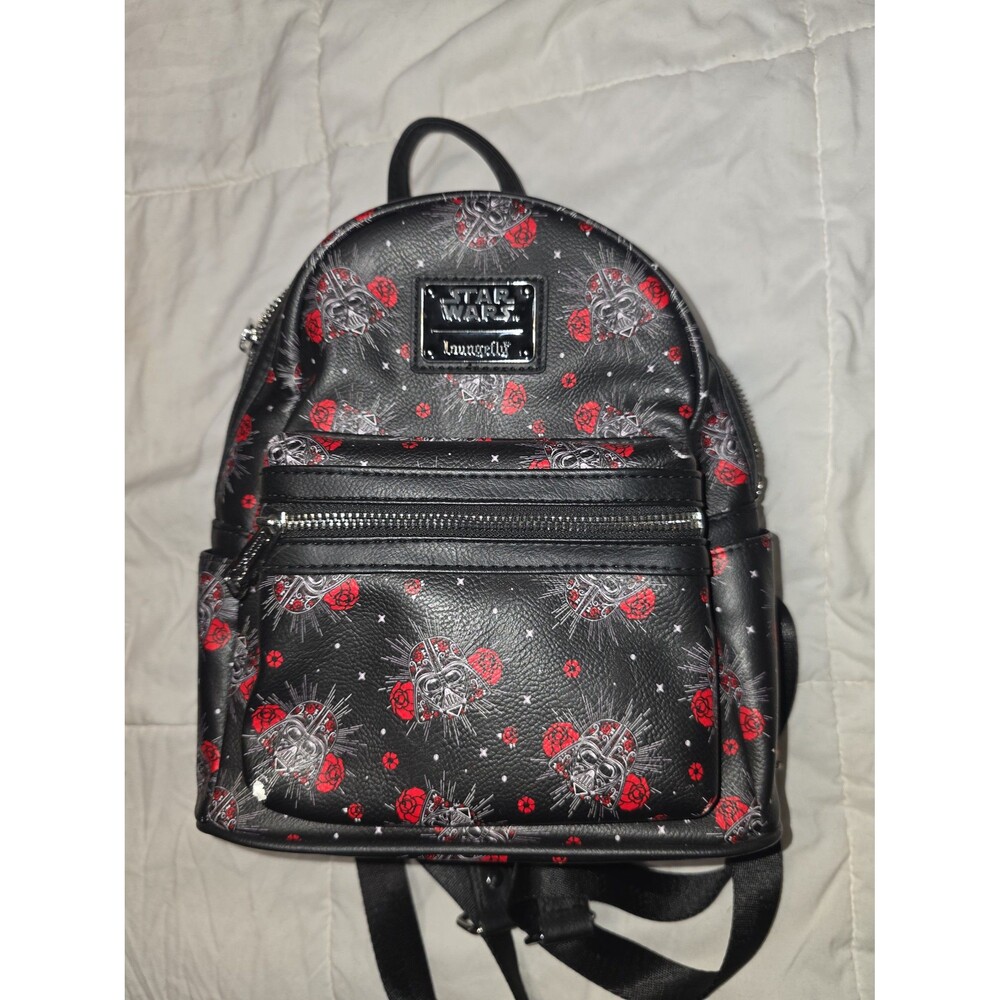 Like new loungefly Disney star wars Darth Vader roses mini backpack bookbag bag!